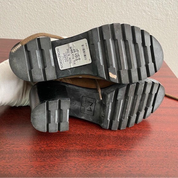 Marc Fisher Daven Hiker Heeled Leather Fur Lace Up Winter Boots - Picture 8 of 8